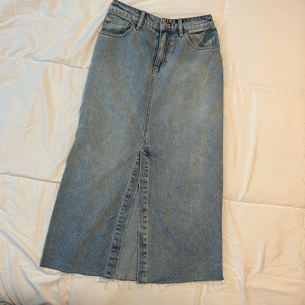 Free People denim skirt calf length